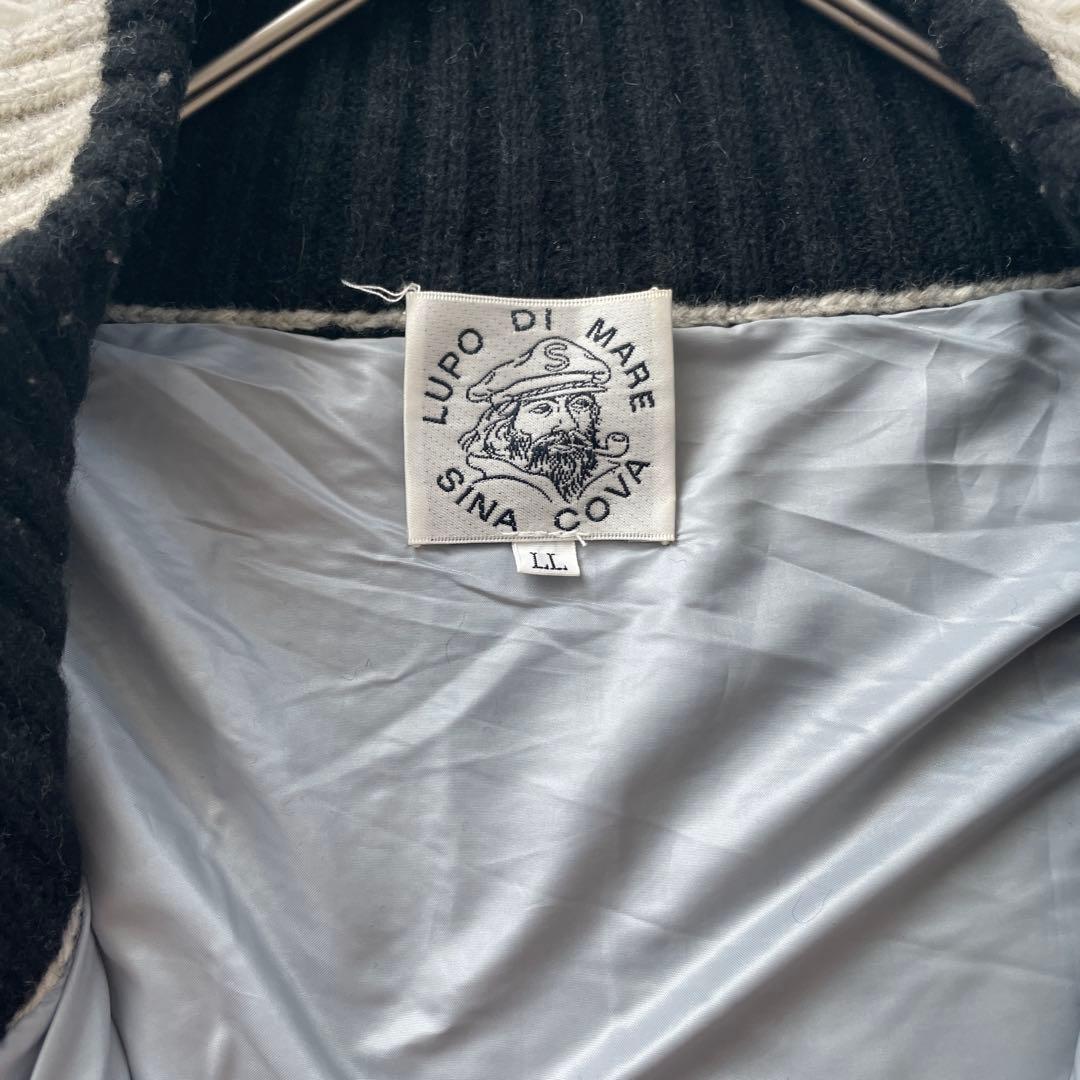 SINACOVA ボーダー　刺繍　ウール　ベスト