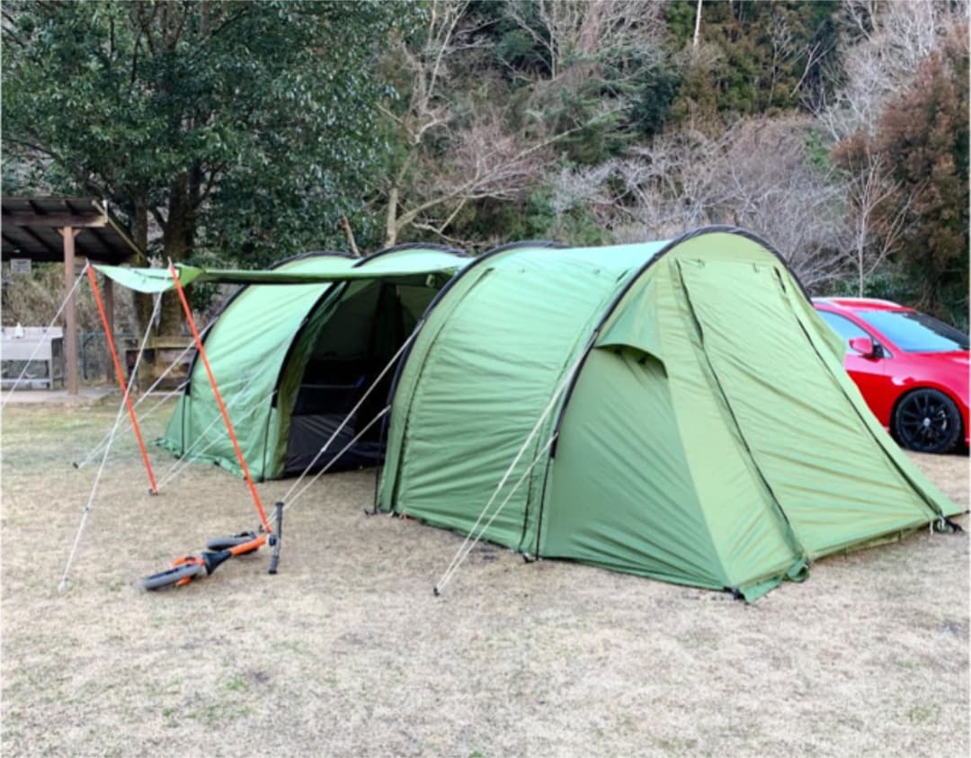 ☆ナチュラム限定カラー☆カマボコテント2（カーキ×ブラック）★