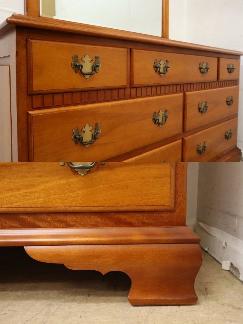 横浜ダニエル◆最高級ドレッサーチェスト・ミラー＆ワイドチェスト 62万