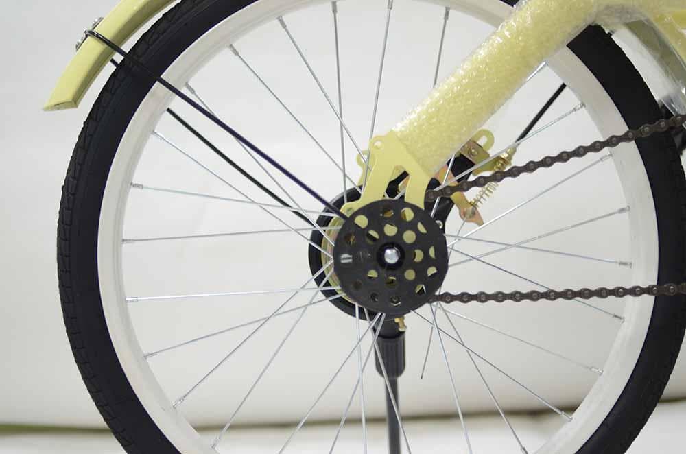 折りたたみ自転車 ２０インチ ミニベロ ママチャリ 折り畳み自転車ブラウン