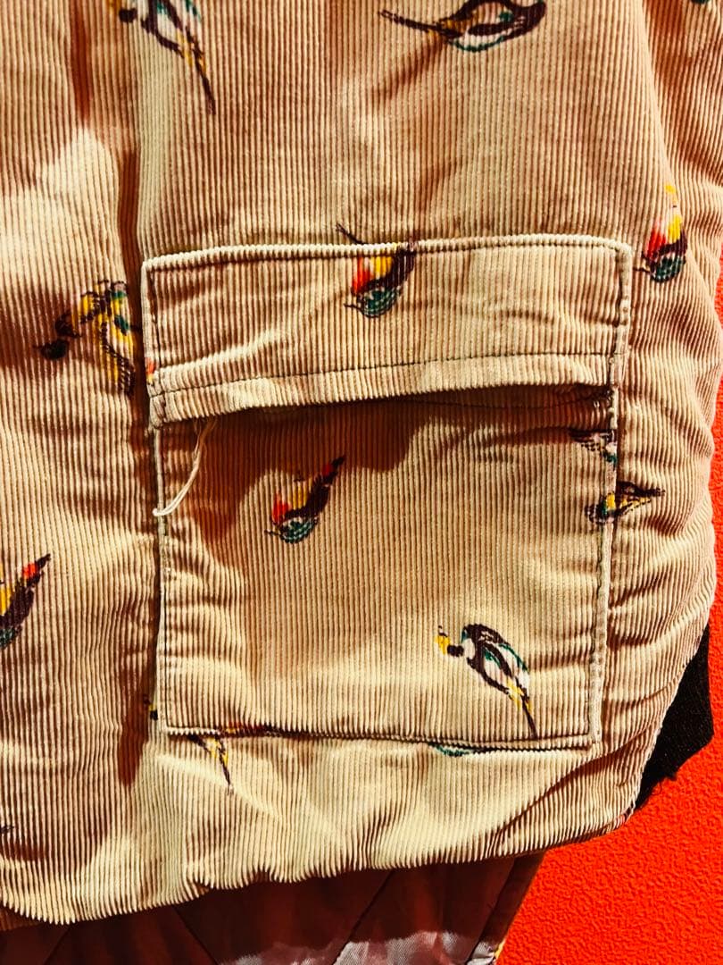 special Duxbak コーデュロイ　総柄　ベスト　vintage 50s