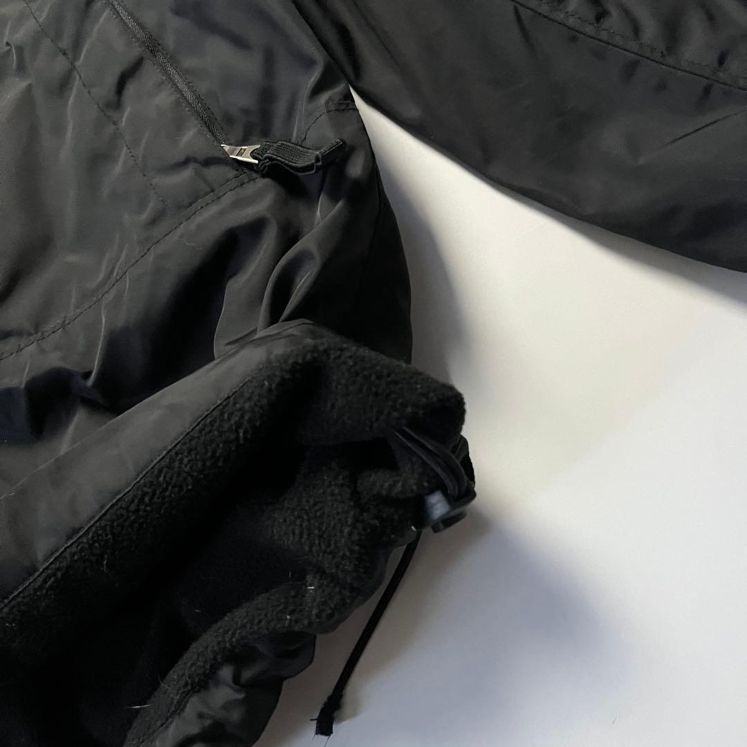 ラルフローレン ナイロン フリース 中綿ジャケット ブラック 黒 M L