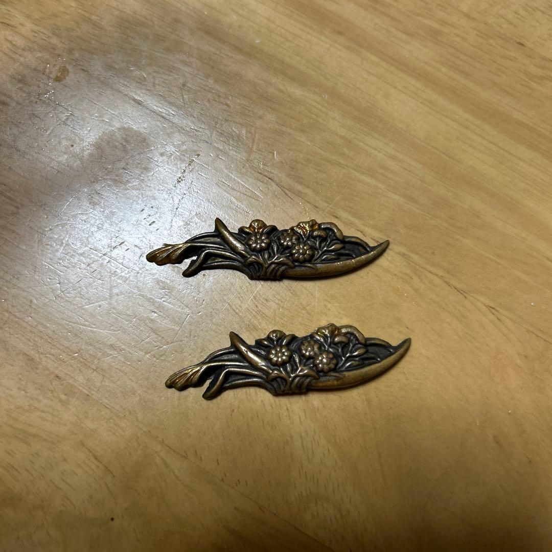 日本刀　花目貫　2個セット