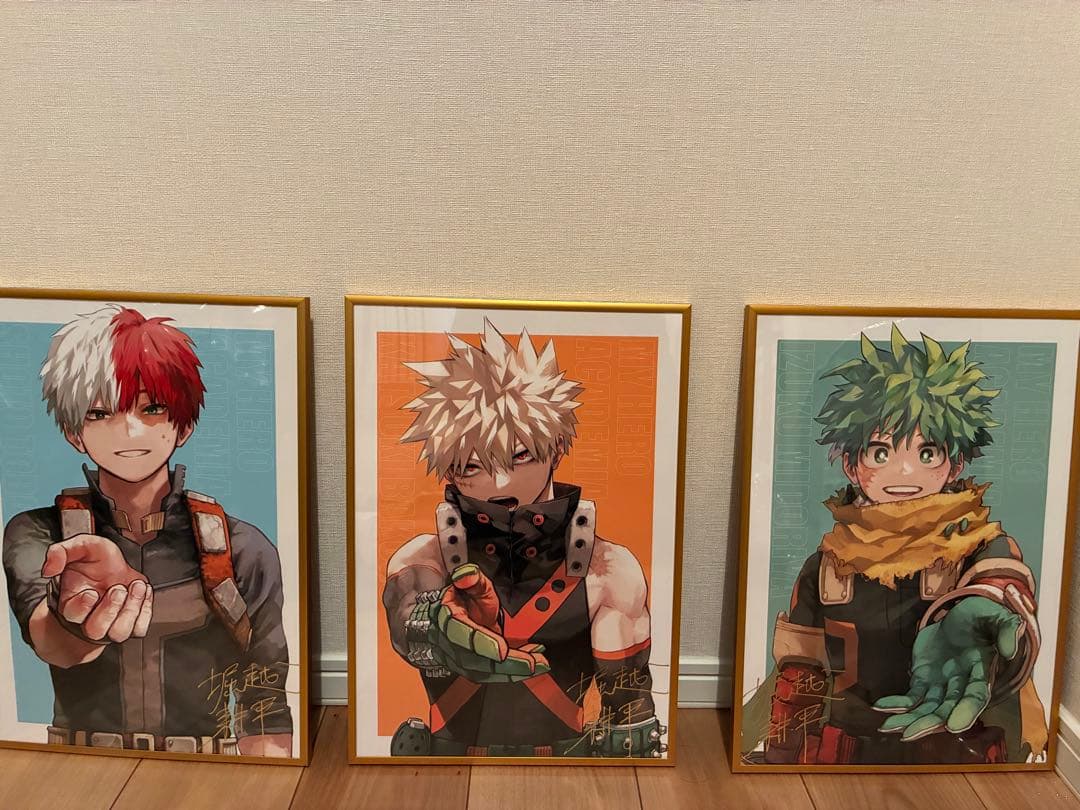 【A3】ヒロアカ　リッチポスター　額縁付き　3枚セット