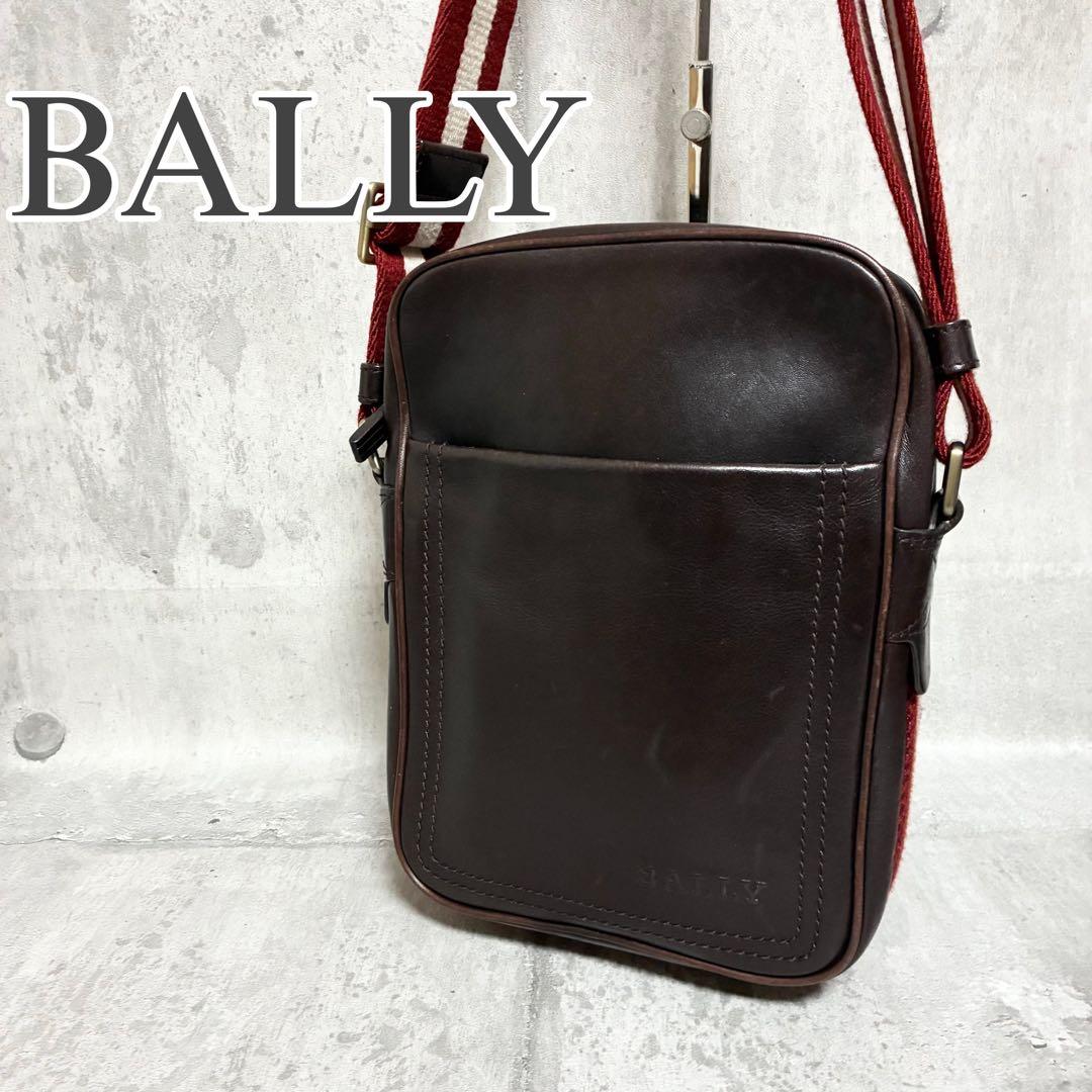 【美品】BALLY バリー ショルダーバッグ ボディバッグ ブラウン レザー