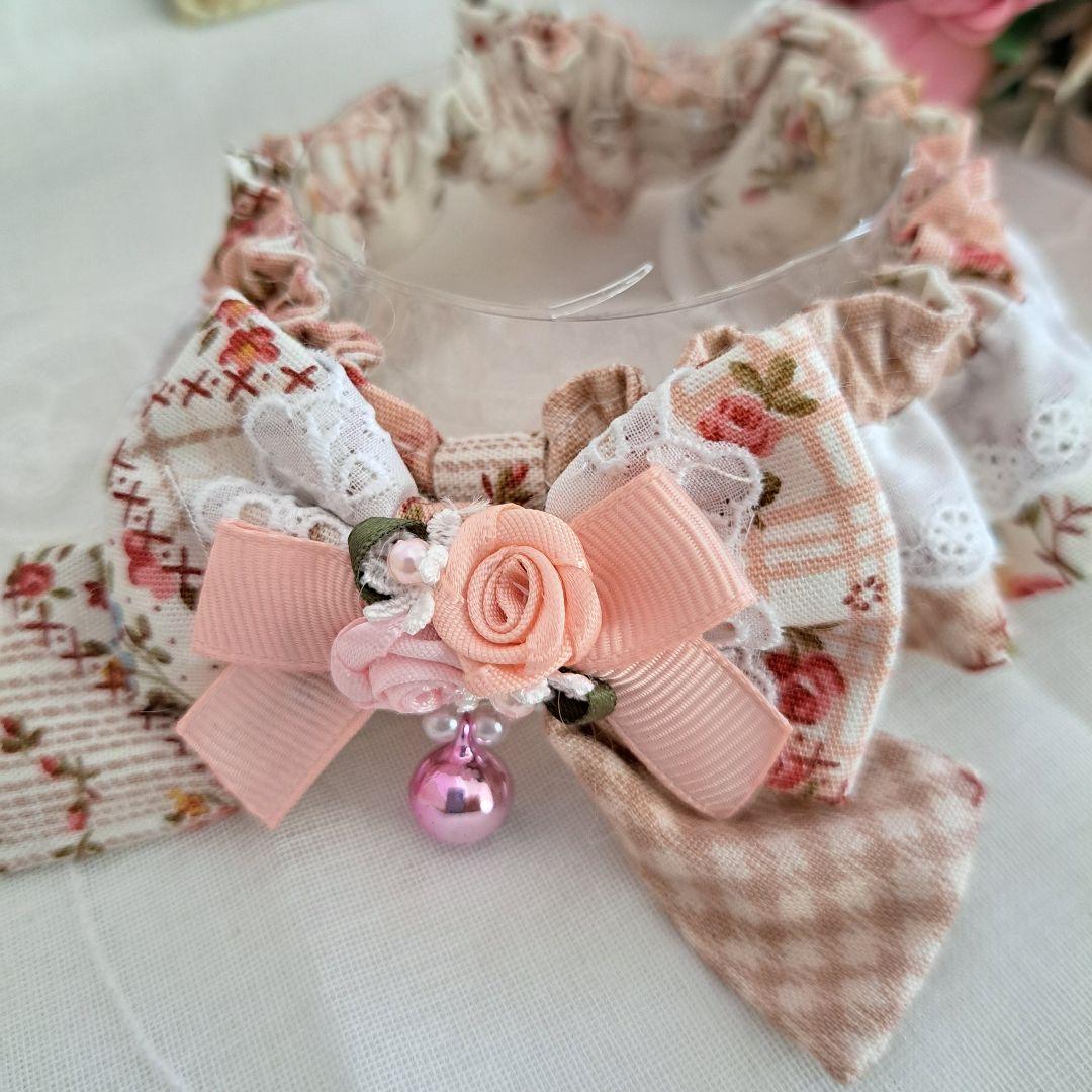 短毛シュシュ(カントリーパッチワークピンク)わんちゃん猫ちゃん用