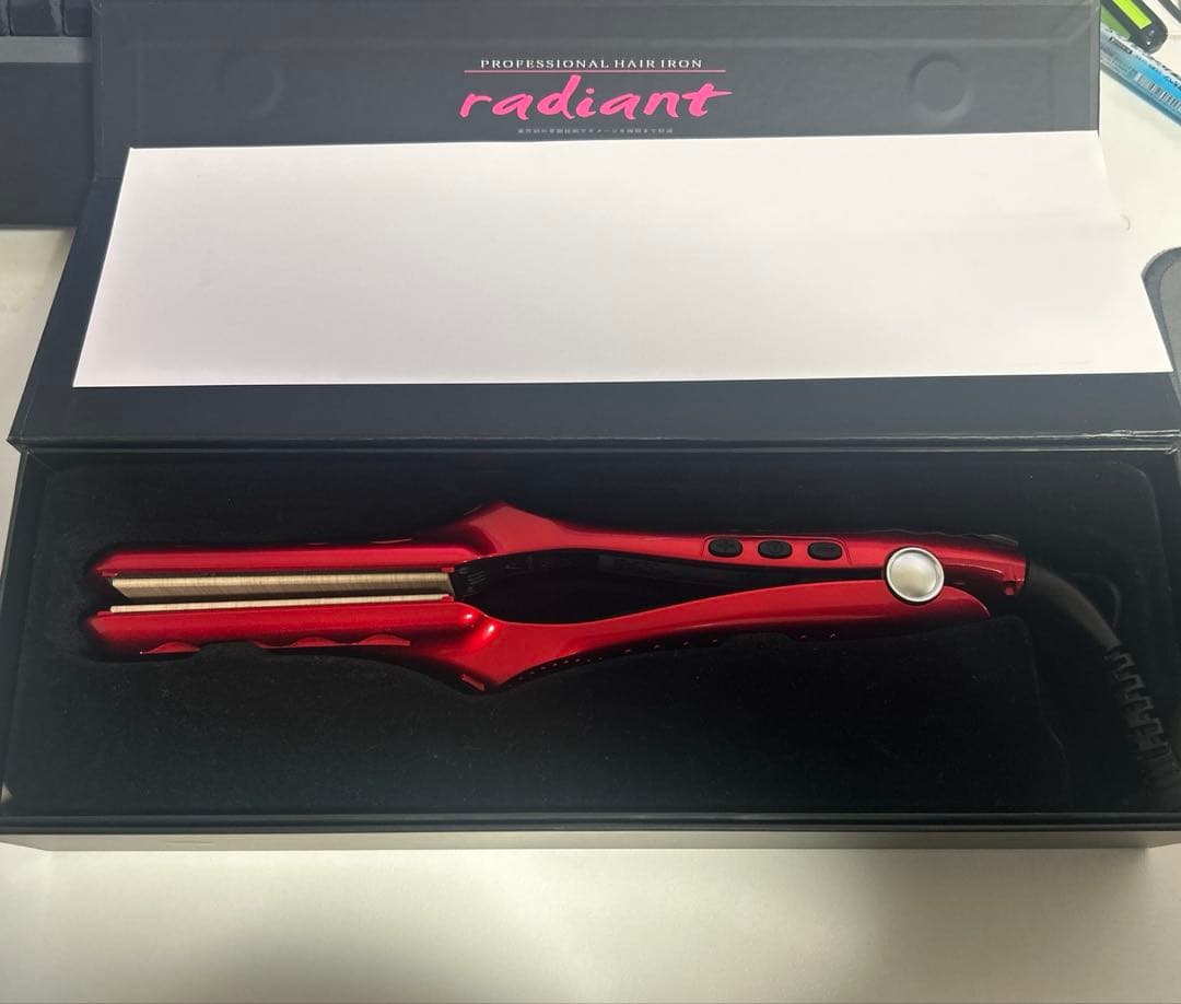 radiant professional hair iron レッド