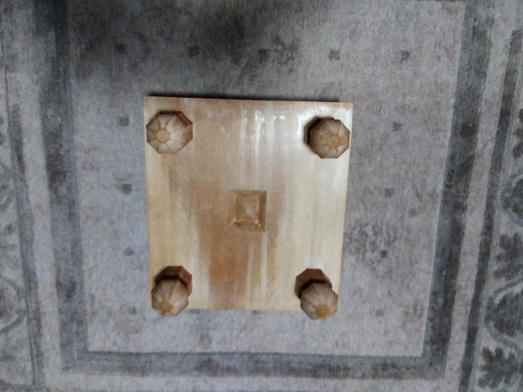 木製囲碁盤セット 黒茶碁石付き