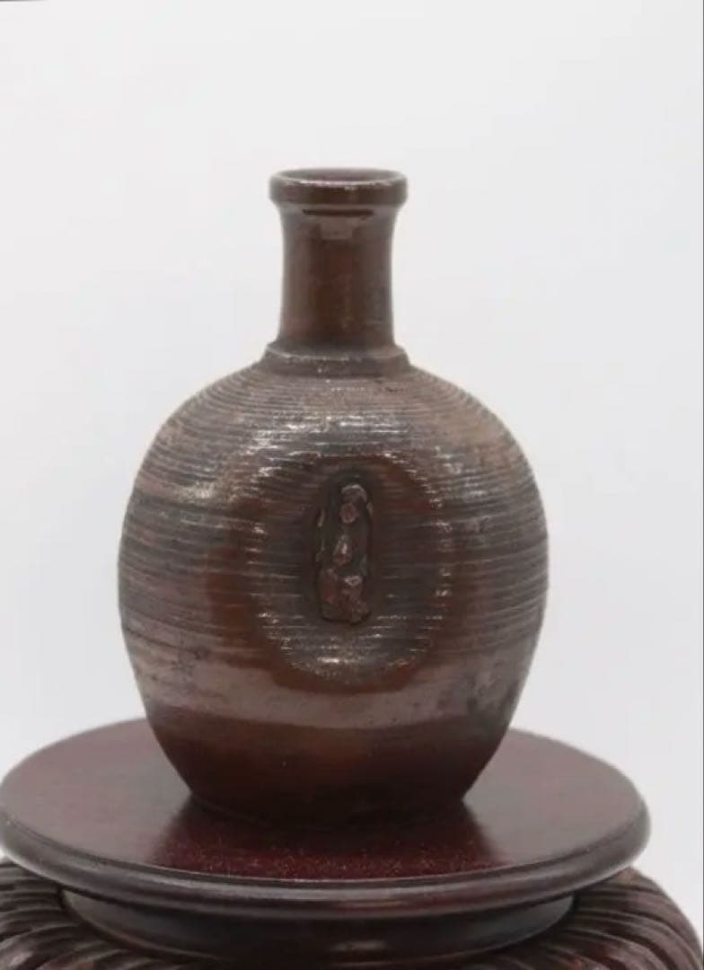 古備前　芋徳利　大黒天　花入　送料込み251020