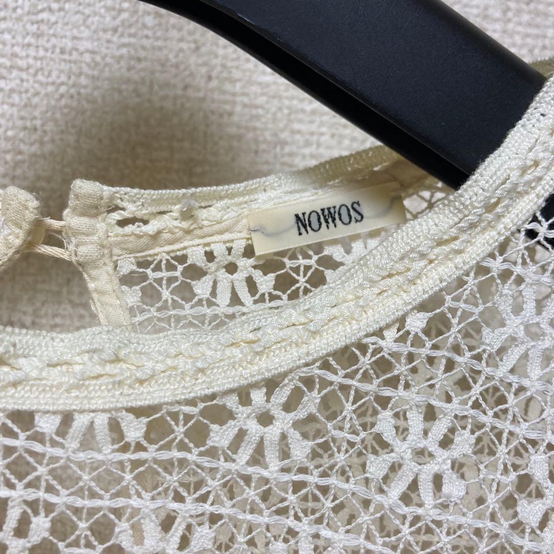 nowos レース ブラウス かぎ編み ノーウォス クロシェ