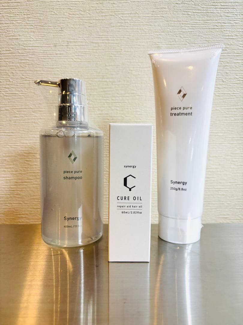 【新品】シナジー　ピースピュアシャンプー＆トリートメント＆キュアオイル　3点