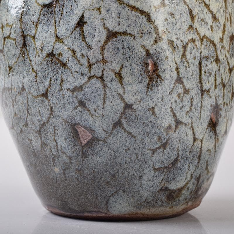 薩摩焼　古薩摩　蛇蝎釉　徳利壷　時代箱付　V　R8202