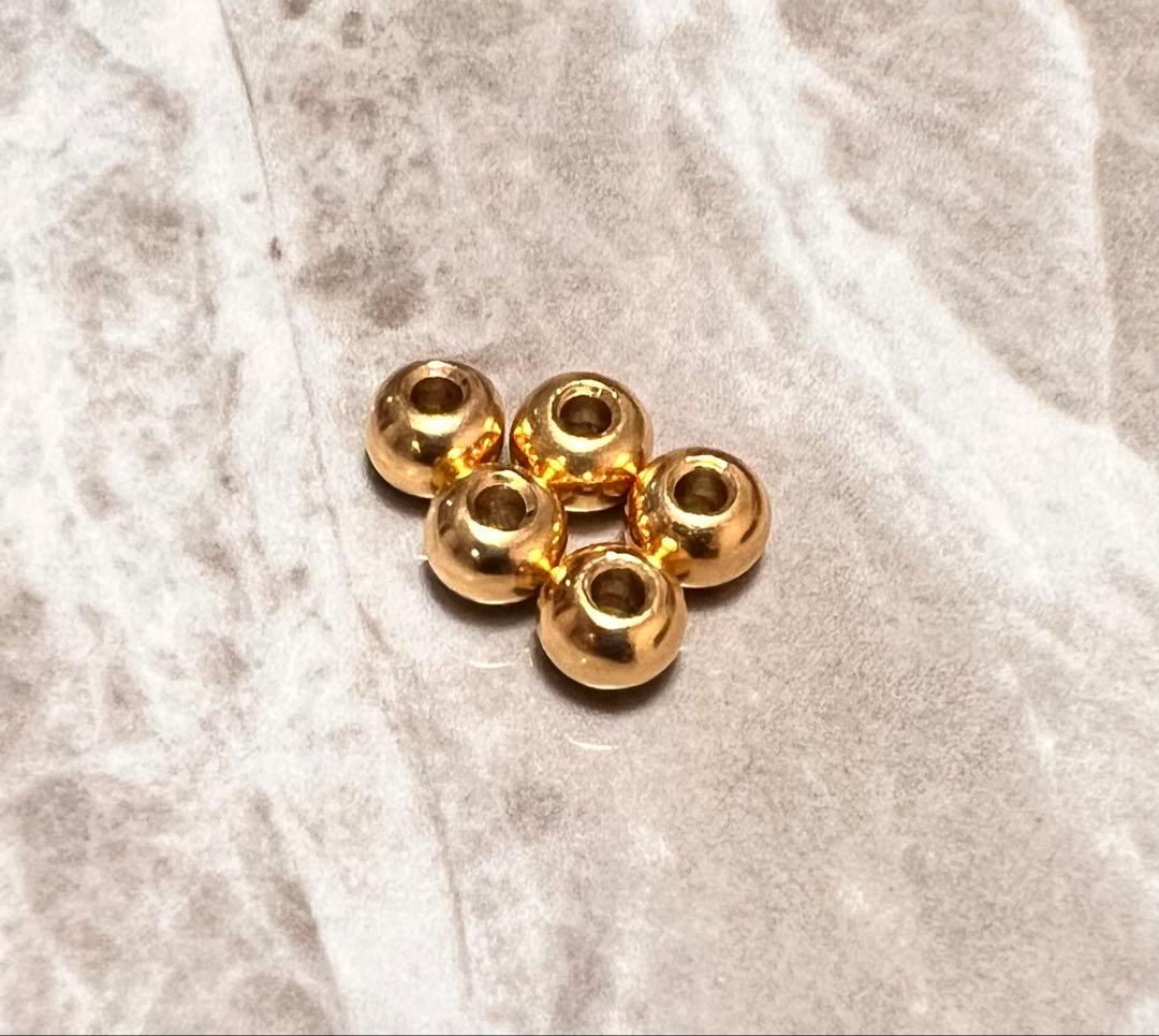 イーグルキャピタルワン　金無垢ビーズ　L 2個