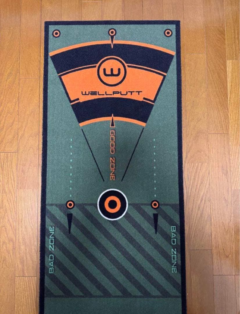 WELLPUTT パッティングマット 4m トレーニングガイド付きパターマット