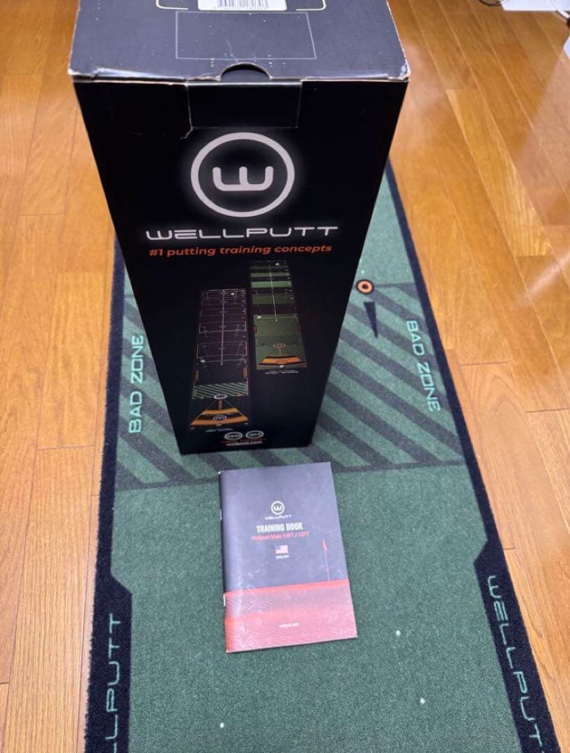 WELLPUTT パッティングマット 4m トレーニングガイド付きパターマット