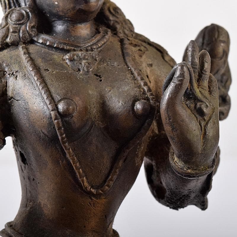 仏教美術　古銅　チベット仏　仏像　置物　M　R8376