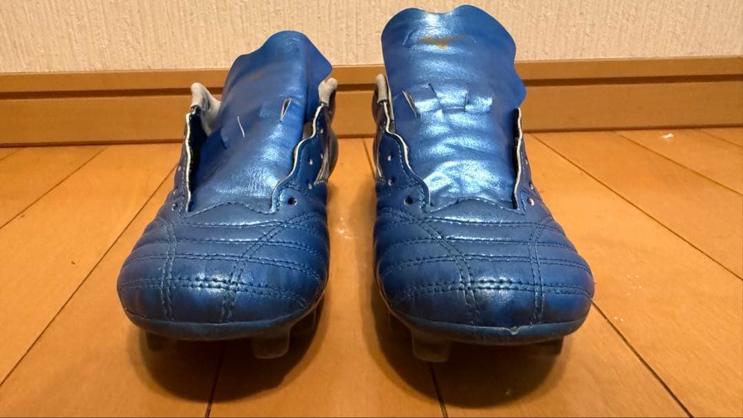 モレリア&モナルシーダ【22㌢】Mizuno サッカースパイク ホワイト/ブルー