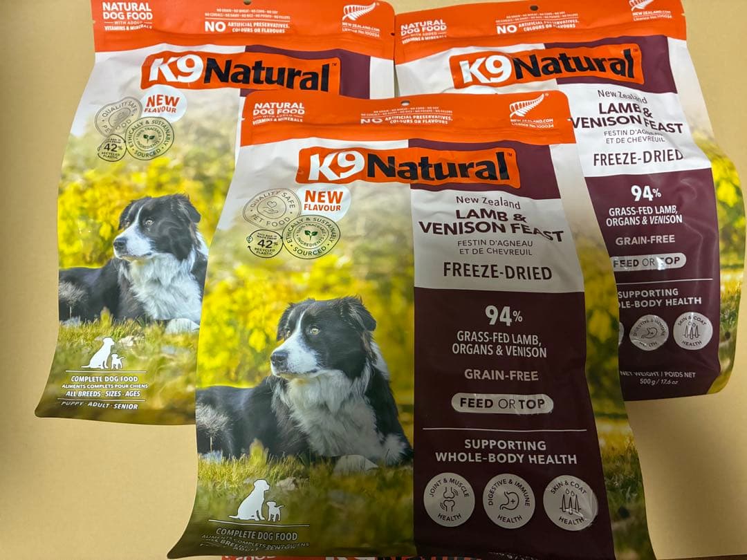 Ｋ９ナチュラル　フィースト　新発売　ラムベニソン　ご飯　犬