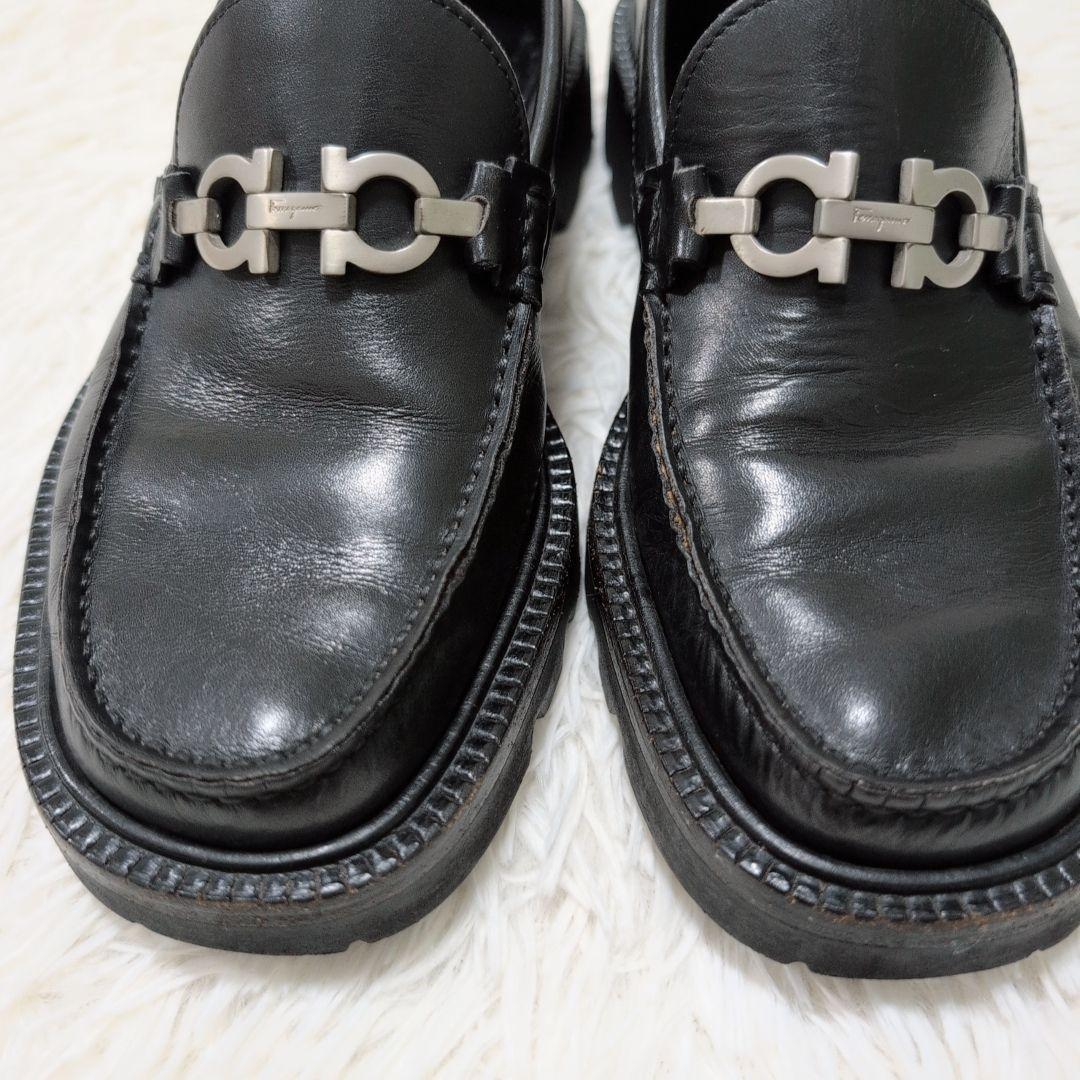 サルヴァトーレフェラガモ ガンチーニ ローファー ブラック 24.0cm