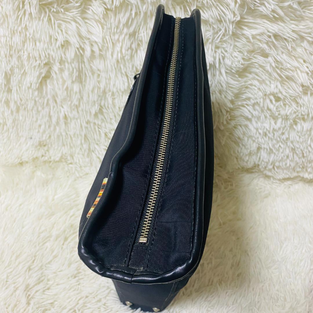 ポールスミス ストライプ ビジネスバッグ ブリーフケース　ブラック　A4可