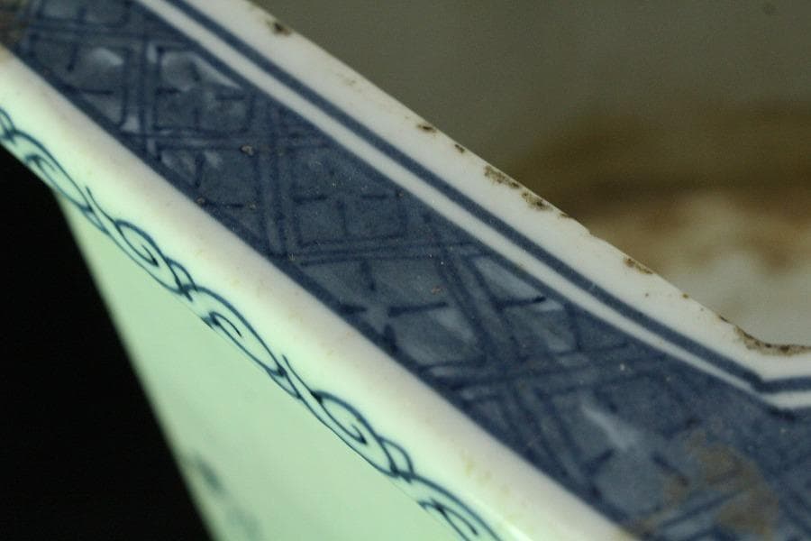 中国美術 青花 馬紋 八方器 高30cm 水屋鉢伝来 成化年製 款 K-A866