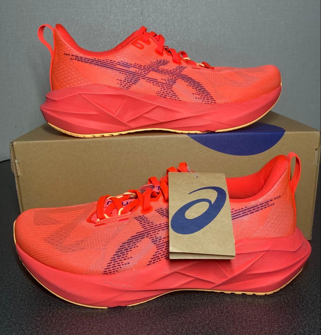 【伊吹藍】未使用・アシックス・ノヴァブラスト5・レッド・27cm