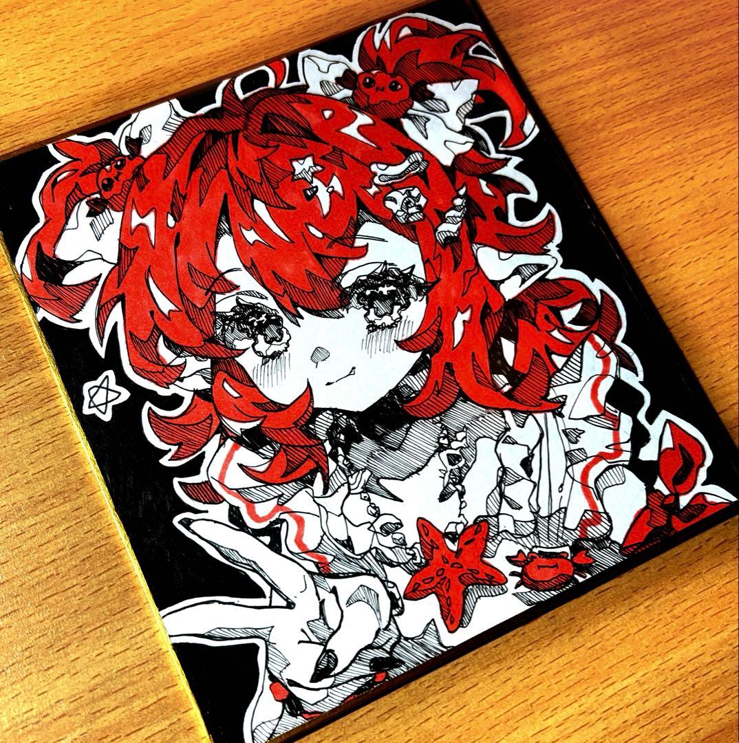 R*様 オリジナル 手描きアナログイラスト 色紙