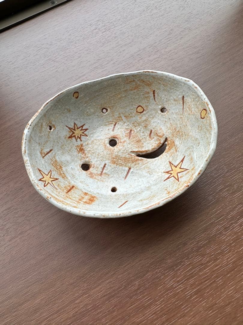 鹿児島睦　月　星　器　置物　器