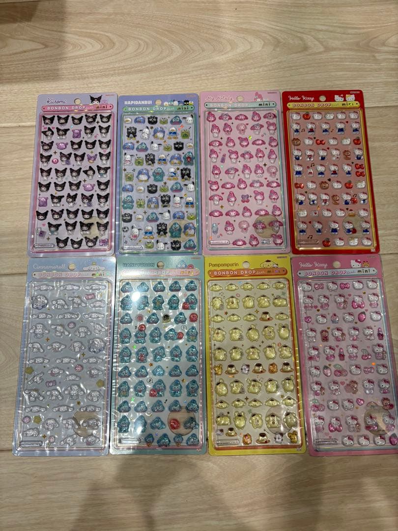 【正規品】【まとめ売】ボンボンドロップシール　ミニ　サンリオ 8種