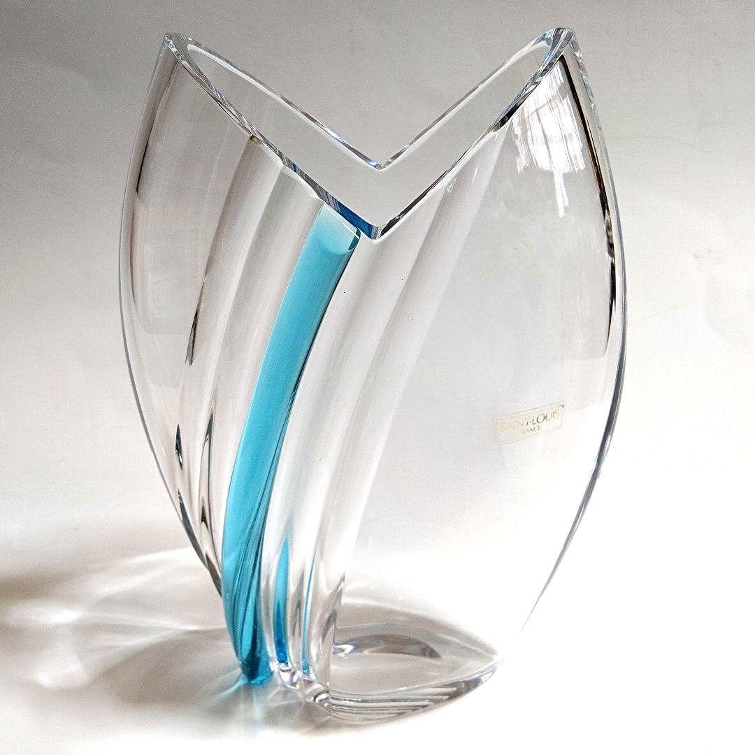 サン　ルイ　フランス　ガラス　花瓶　サンルイ