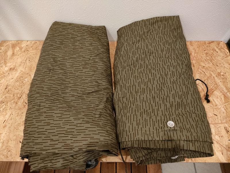 【値下げ中】東ドイツ軍　軍幕ポンチョテント 2枚セット