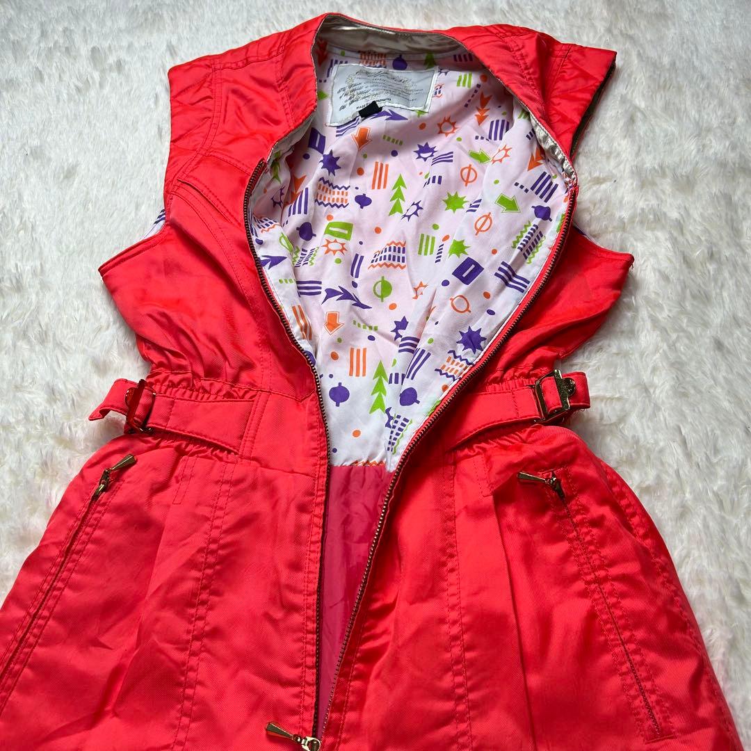 Ellesse スキーウェア スノボ 上下セット 金ボタンバックル オレンジ