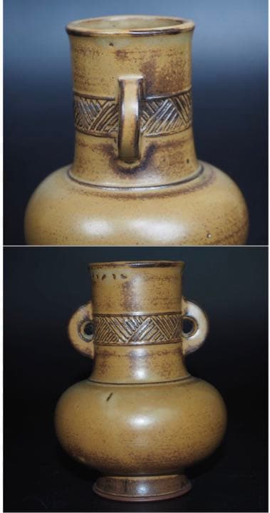 送料無料　初代伊藤赤水作　小さな花瓶　高さ10ｃｍ　小品堂識　秀逸作