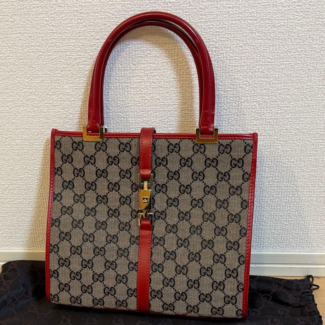 グッチ ハンドバッグ GGキャンバス/【中古】/美品/レディース