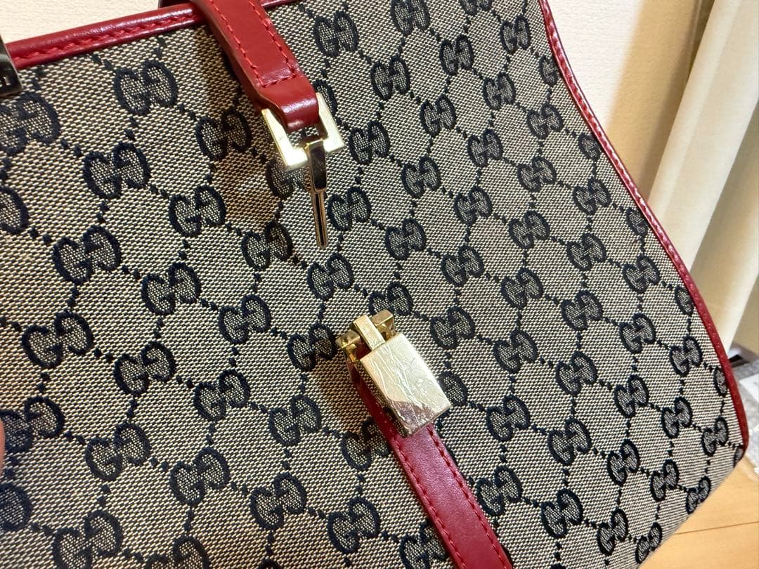 グッチ ハンドバッグ GGキャンバス/【中古】/美品/レディース