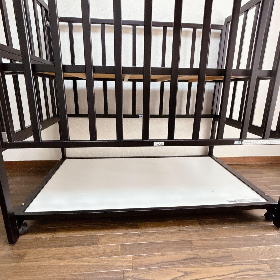 こんにゃく！ヤマサキ　ハイタイプ　ベビーベッド　ツーオープン　日本製