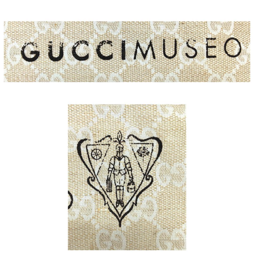グッチミュゼオ ペンケース GGキャンバス ベージュ 中古美品！(58016)