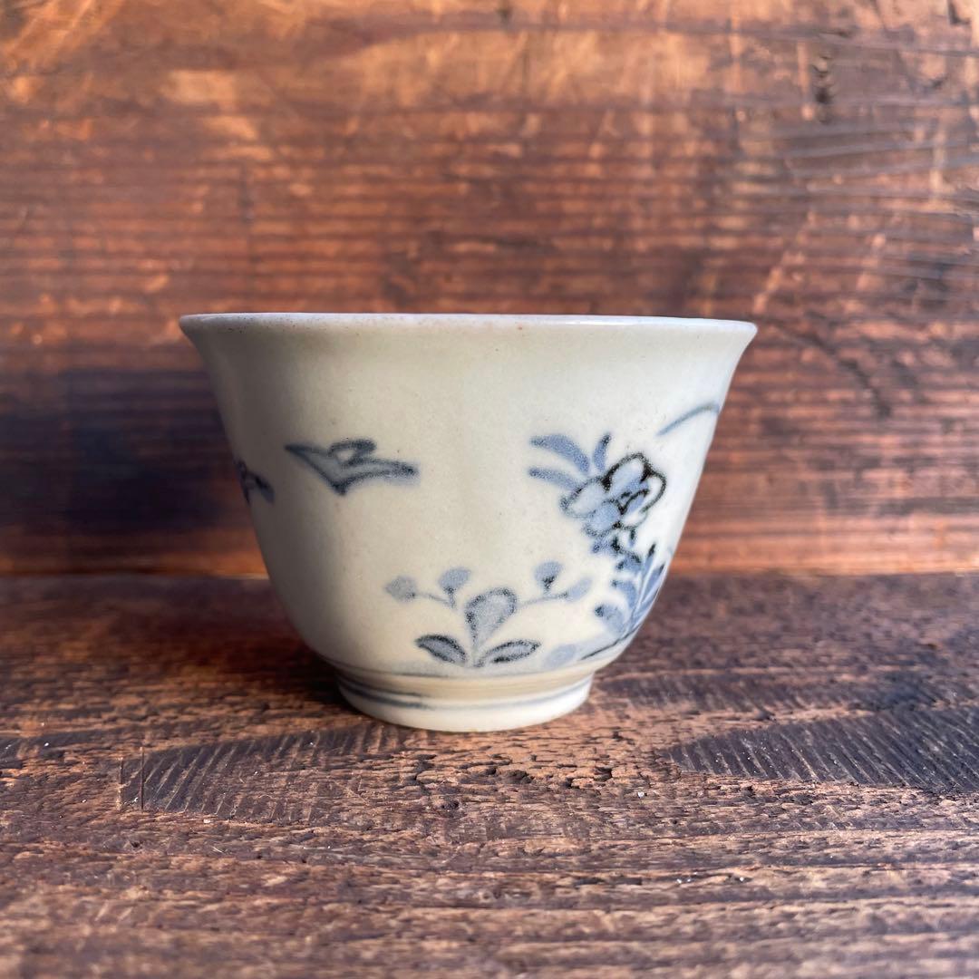 くらわんか猪口 蕎麦猪口 盃 肥前磁器 古伊万里 古波佐見焼 初期伊万里 骨董