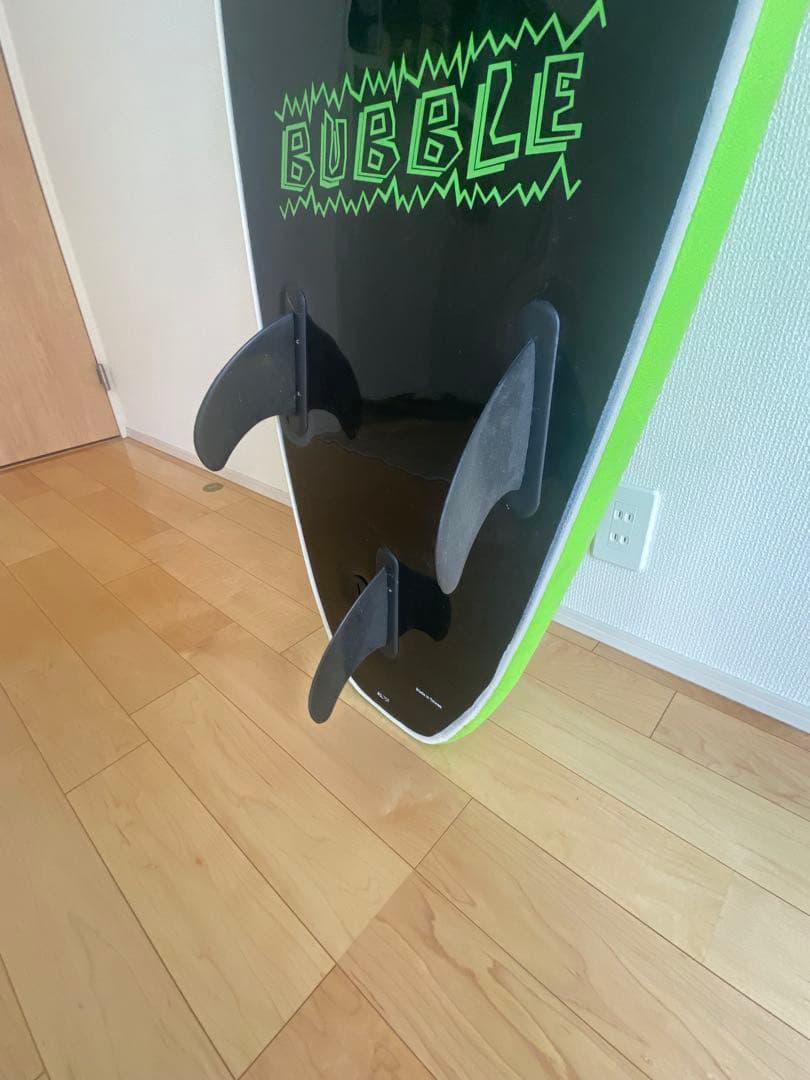 BUBBLE ロングボード 蛍光グリーン/黒