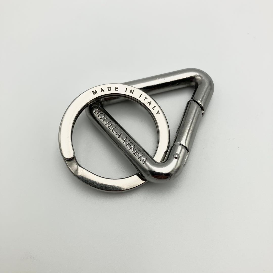 ボッテガ キーリング キーホルダー トライアングル シルバー オレンジ