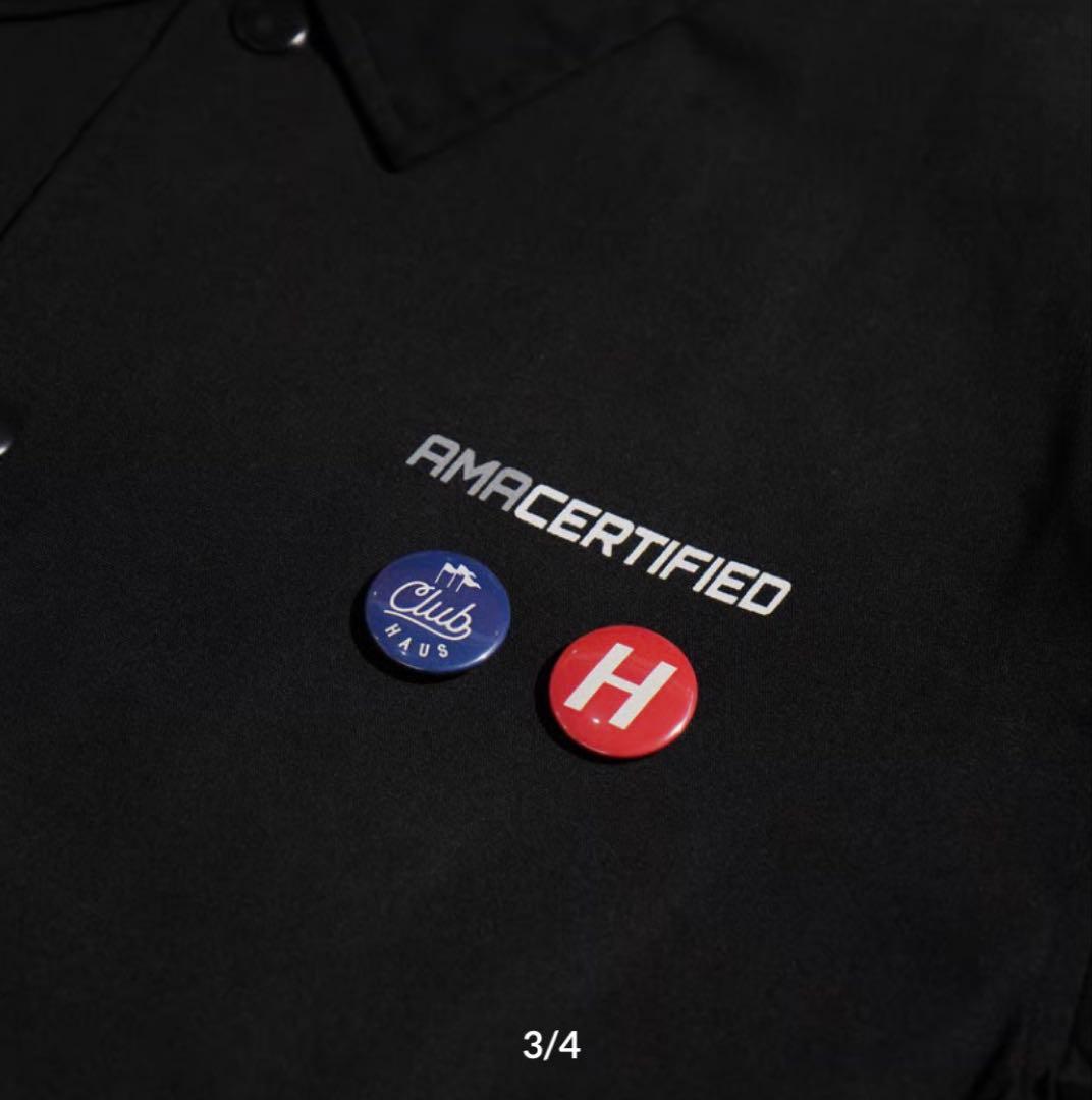 CLUBHAUS × HASEGAWA CoachJKT - Navy Logo