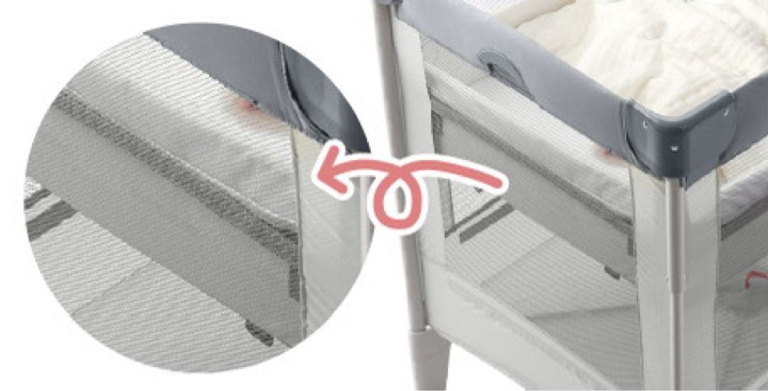 アップリカ　ココネルエアープラスAB　折りたたみ式ベビー用ベッド