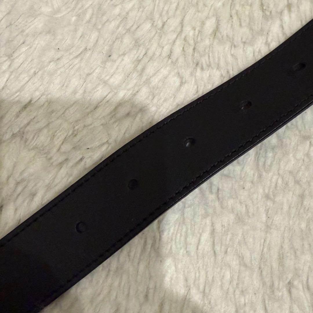 GUCCI☆グッチ☆ダブルGワイドベルト☆ブラック GGロゴ