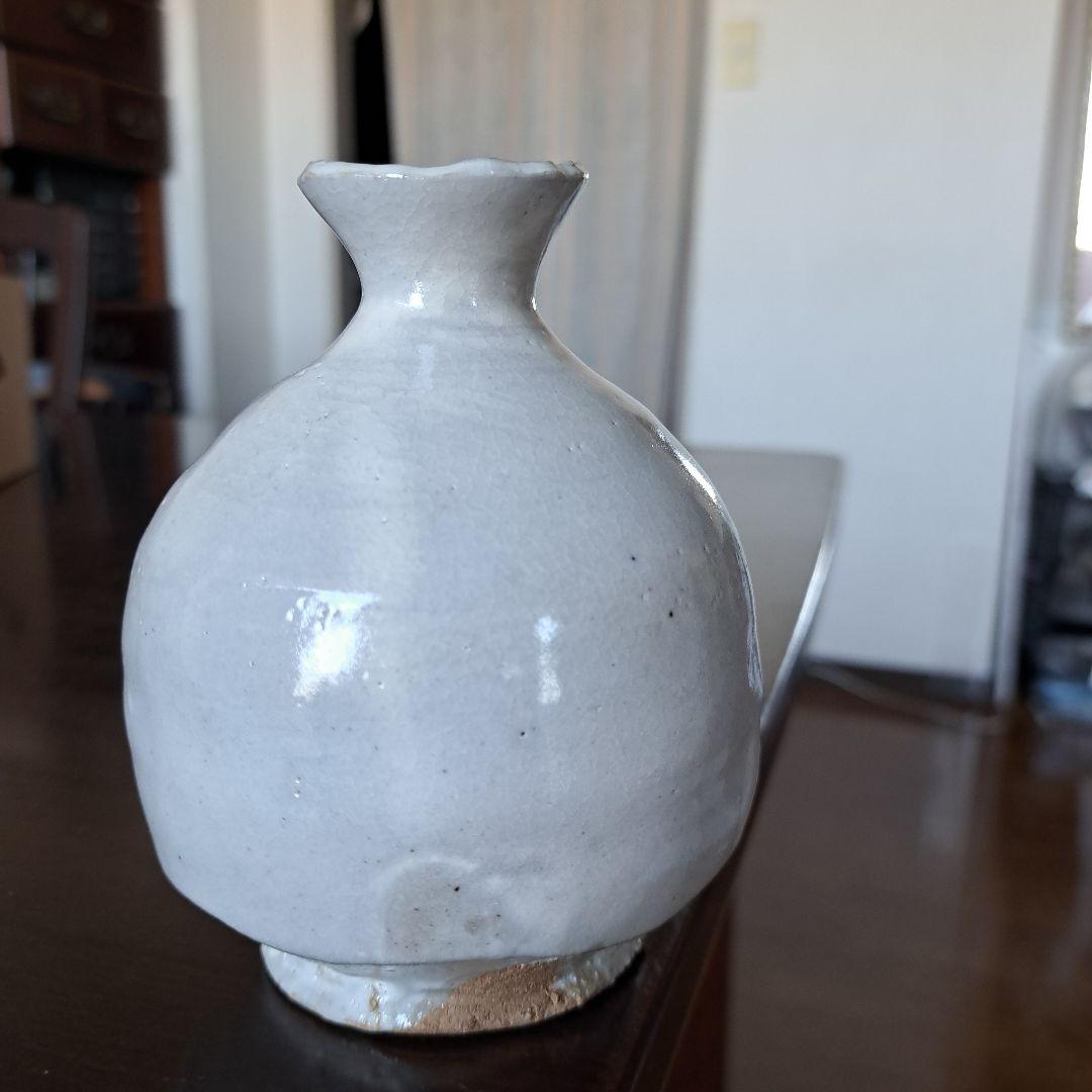 徳利　荒川武夫(人間国宝　荒川豊蔵の長男)作　粉吹き　水月窯