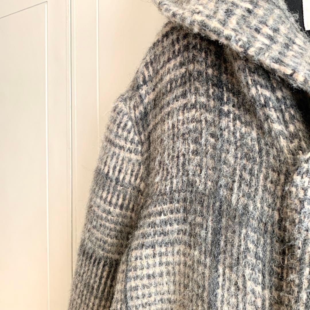 @様 STEPHAN SCHNEIDER モヘア混 ウール フーディーコート