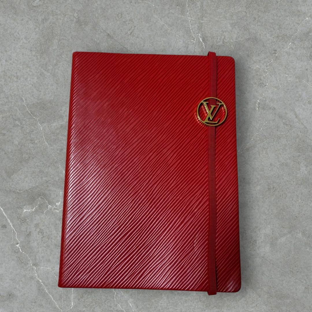 ノート・メモ帳 Louis Vuitton epileather handnote red