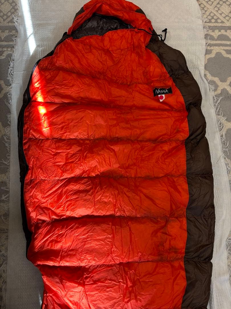 NANGA 寝袋 コンパクト オレンジ/黒　NANGA 350 DX