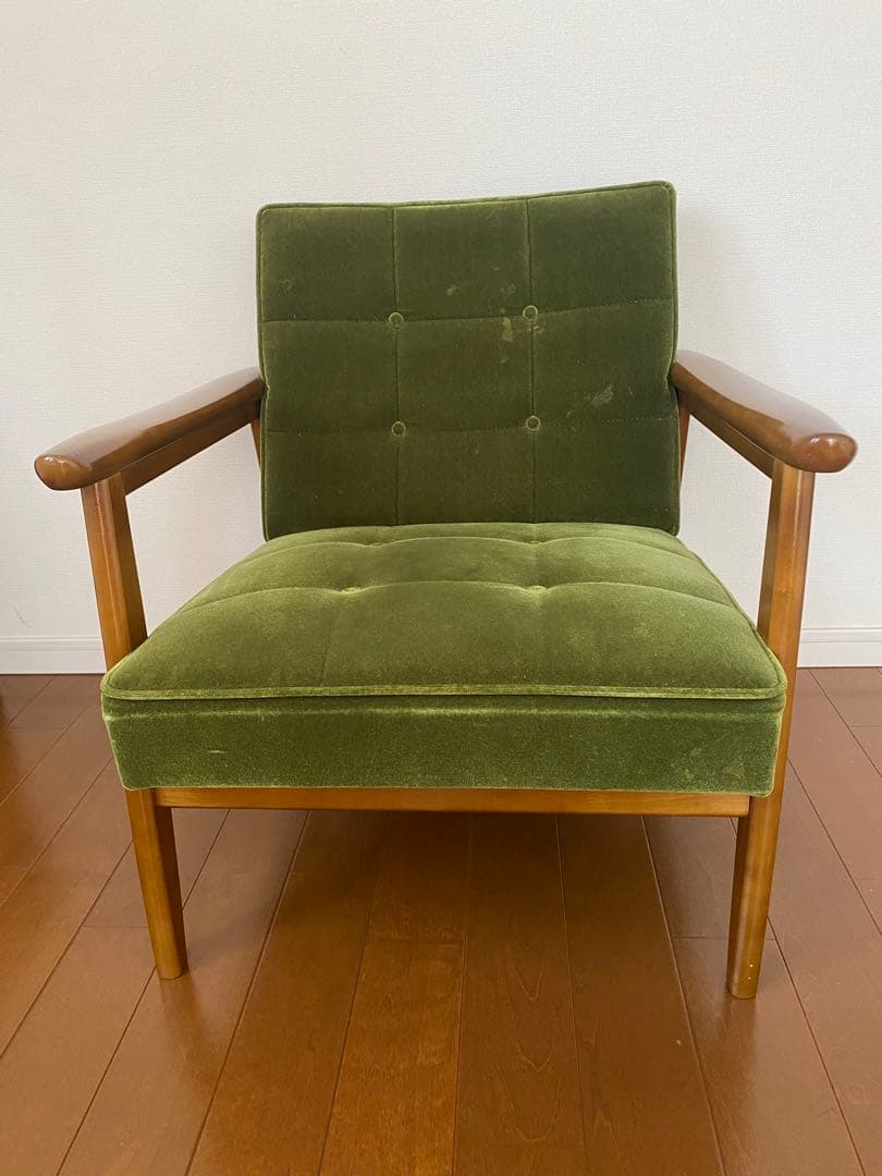 【送料込】カリモク60 Ｋチェア（モケットグリーン）