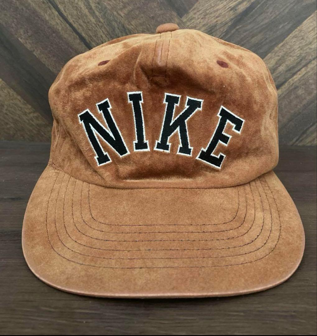 希少　レア　ヴィンテージ　NIKE ナイキ　スウェード　キャップ　90s