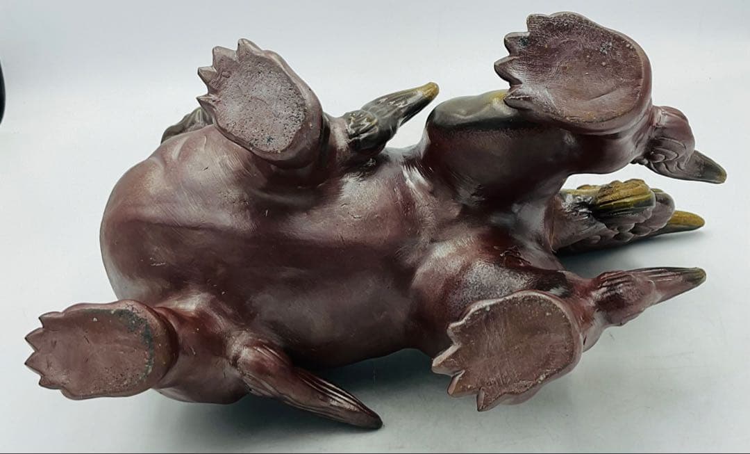 ★★ 大正生まれの名工　末石高仙先生　備前焼獅子置物　共箱【14】★★